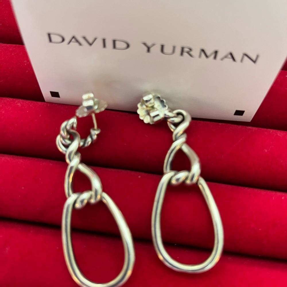DAVID YURMAN Continuance 925 Sterling Silver pierced earrings - Picture 3 of 6